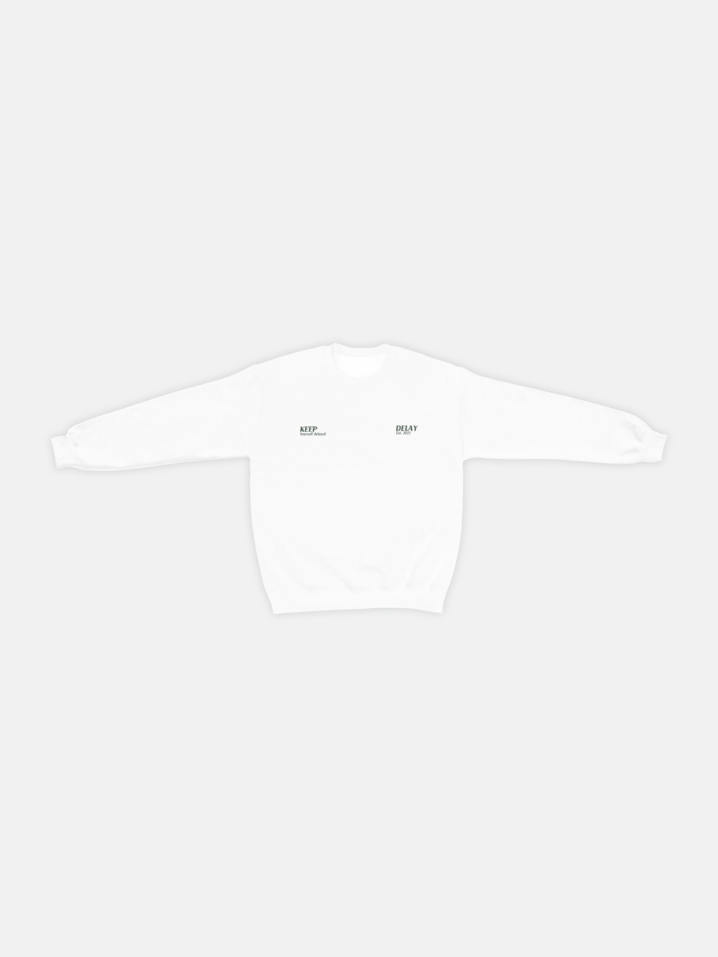 DELAY WHITE CREWNECK
