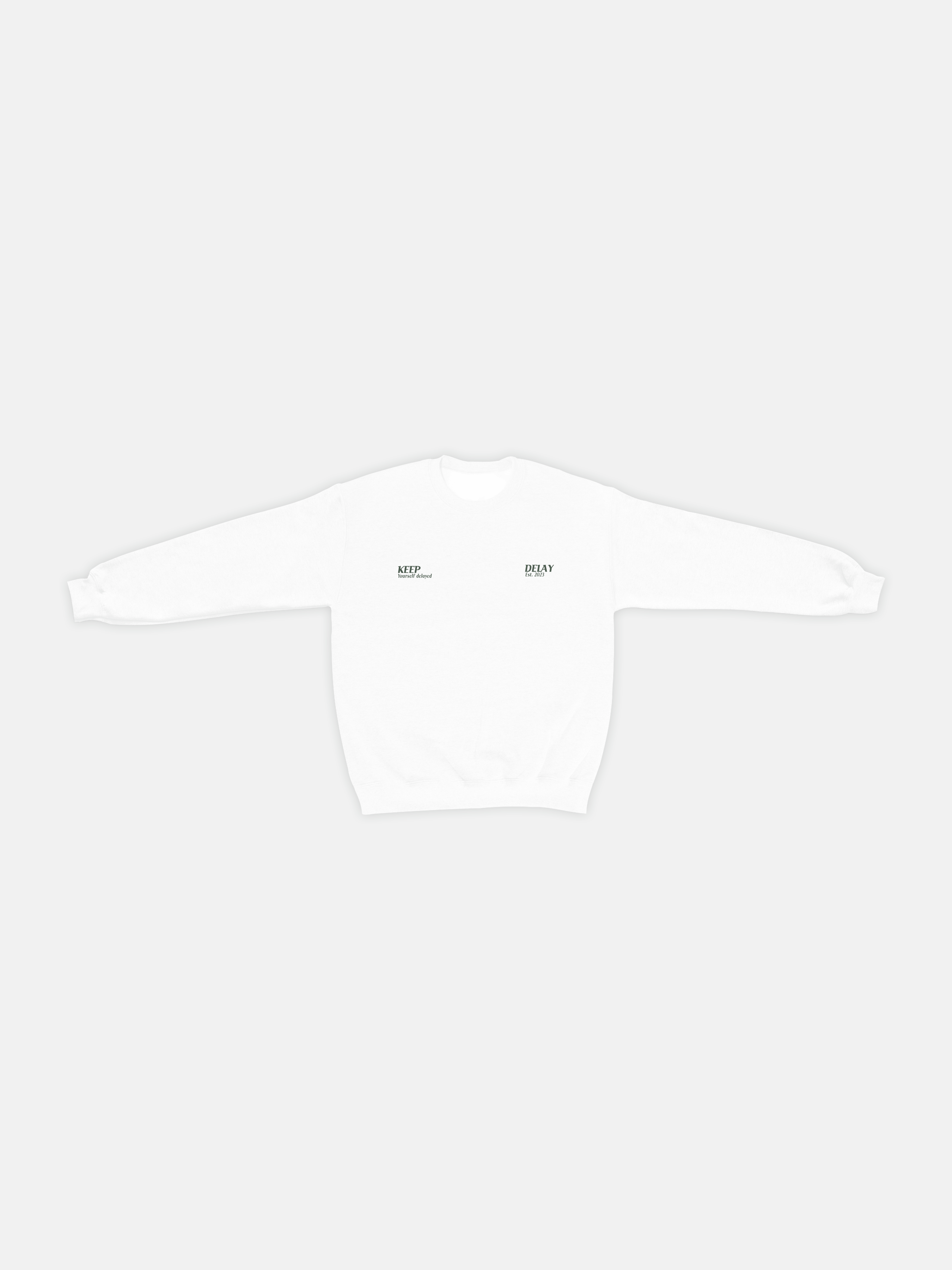 DELAY WHITE CREWNECK