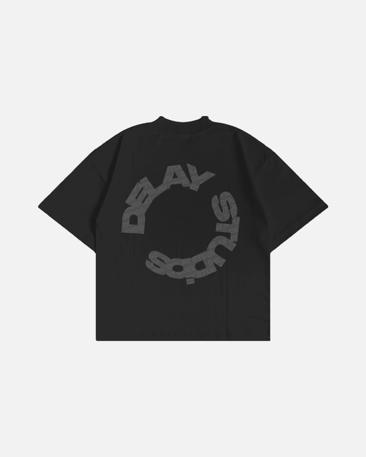 CIRCLE BLACK BOXY T-SHIRT - Delaystudios