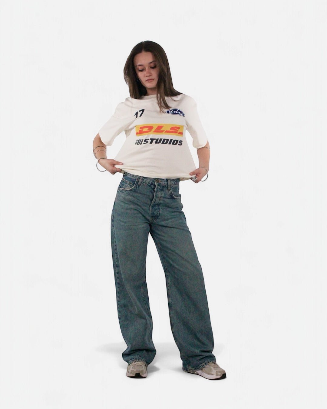 DLS ECRU BOXY T-SHIRT - Delaystudios