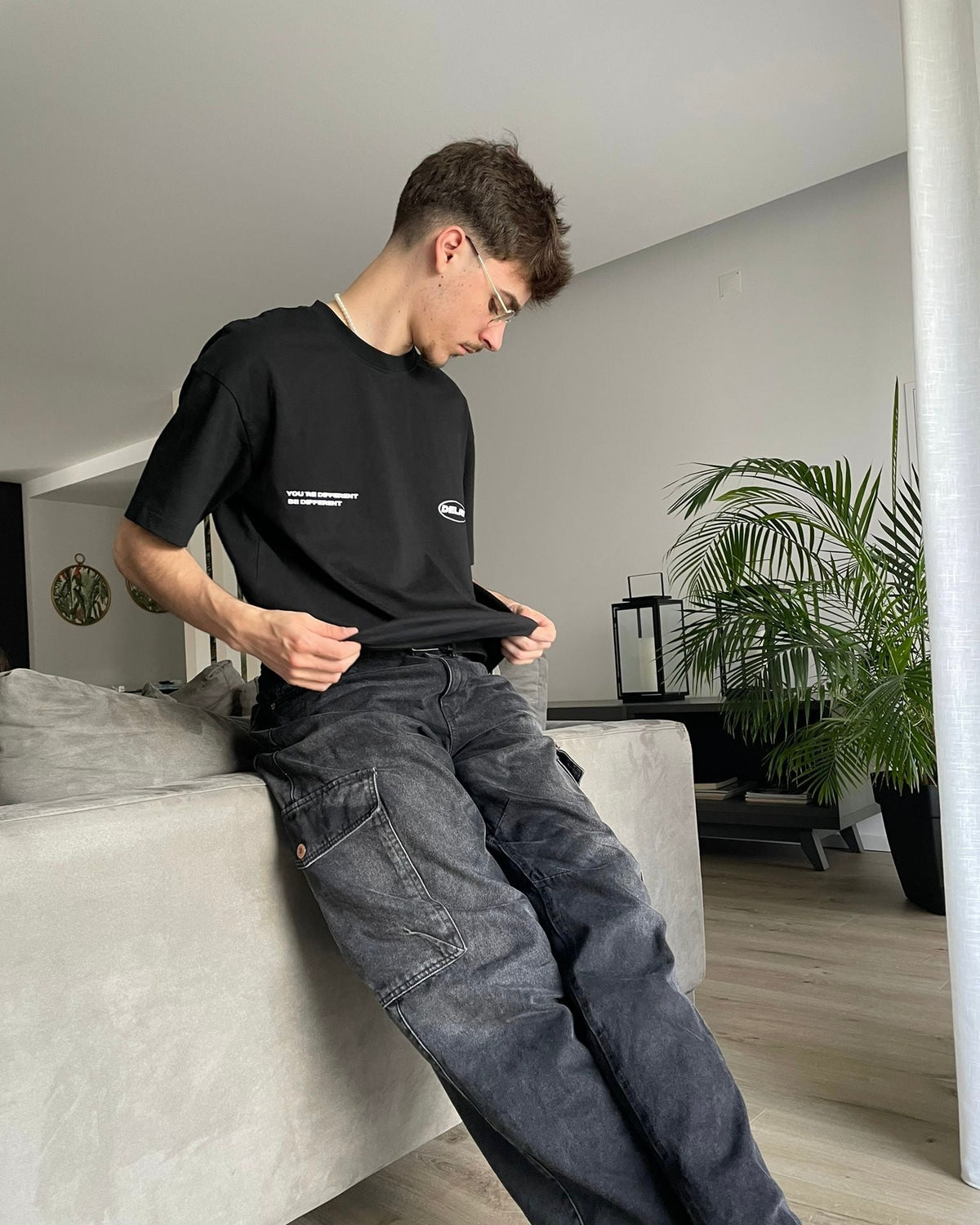 MOUTH BLACK T-SHIRT - Delaystudios
