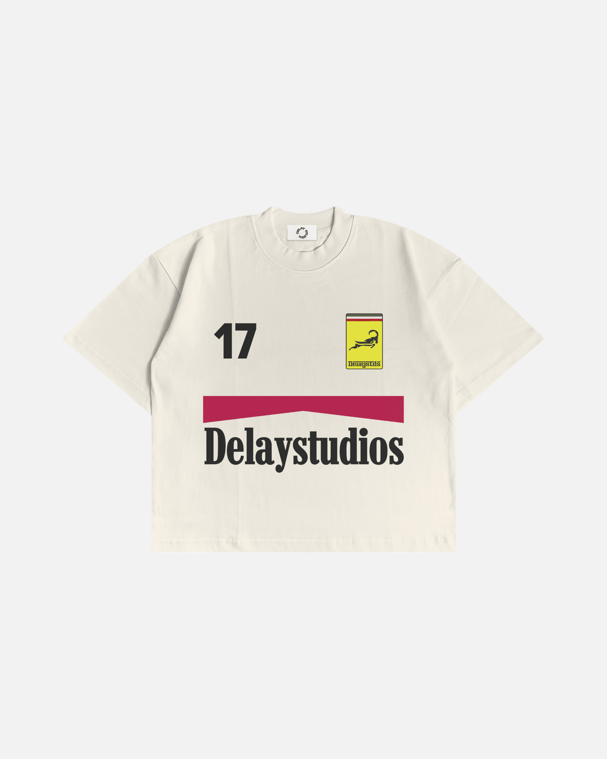 RACE ECRU BOXY T-SHIRT - Delaystudios