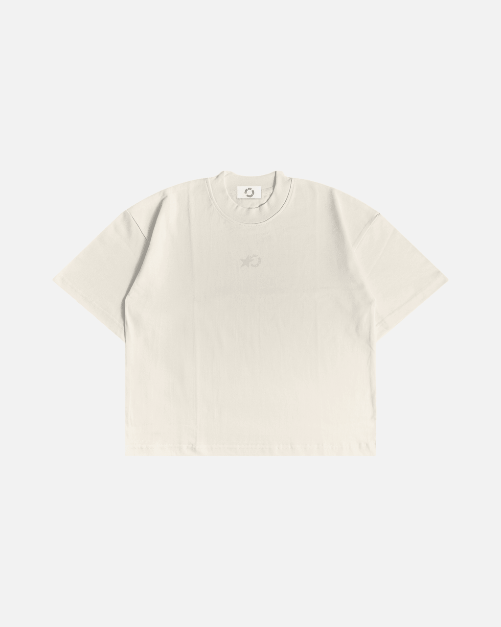 STAR ECRU BOXY T-SHIRT - Delaystudios