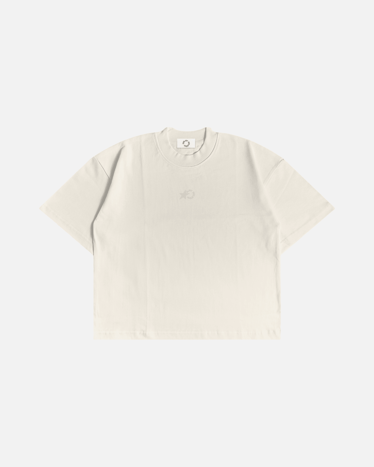 STAR ECRU BOXY T-SHIRT - Delaystudios